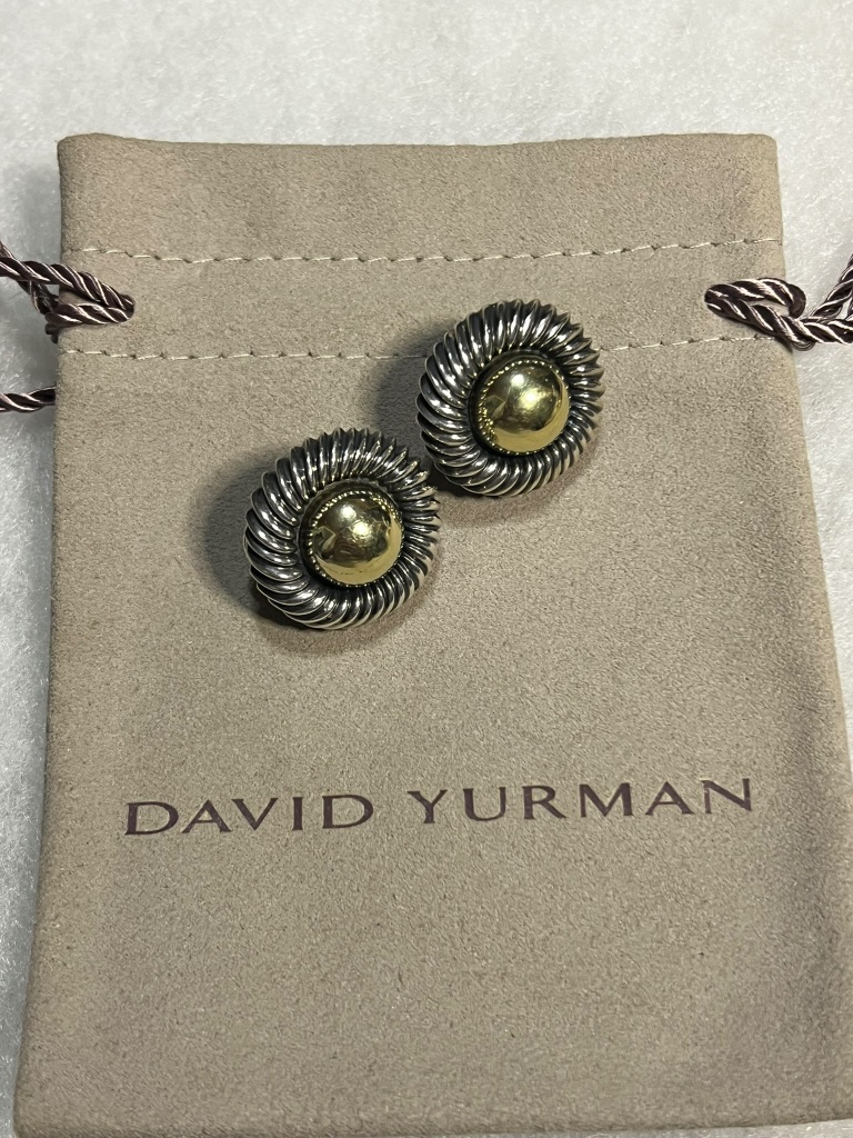 David Yurman Vintage Cable Dome Earrings